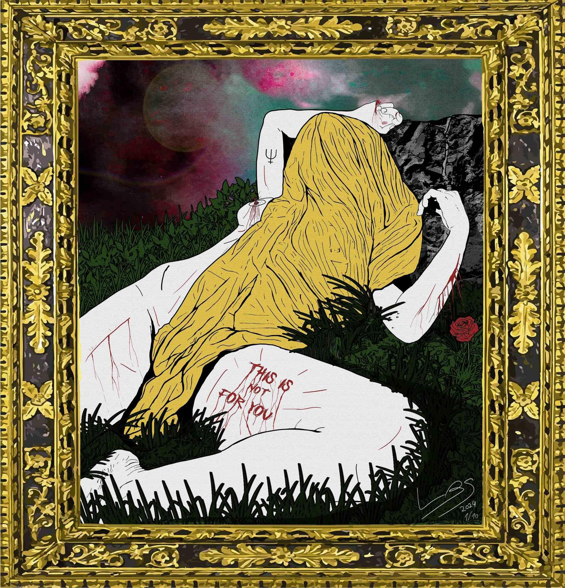 The Death of Callisto is the contemporary artwork realized by LBS (A.K.A. Bruno Salvatore Latella) in 2020s.

Fine Art Giclée Litography on Hahnemühle Photo Rag.

Title in the back of the artwork.

Hand signed by the artist.

Numbered on the lower