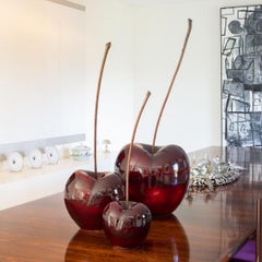 Gold plated Ceramic Fibre Resin 3D Cherry Sculpture (Giant)