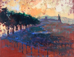 Fauvist Italian Countryside - Plein Air in Oil on Canvas