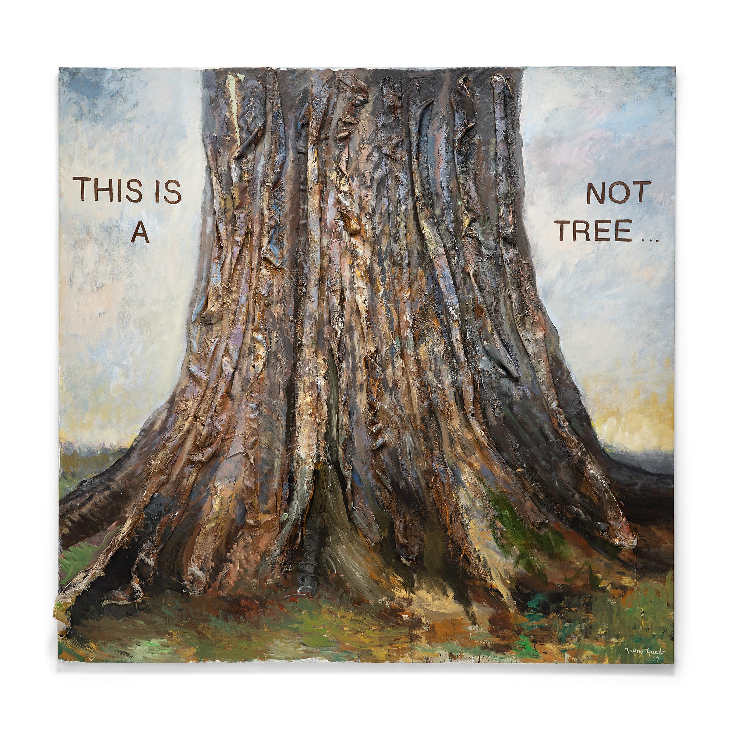 „This is Not a Tree“, Mixed Media auf Leinwand, 2022 – Painting von Bruno Surdo