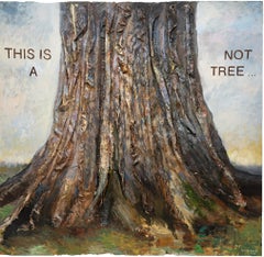 "Esto no es un árbol", Técnica mixta sobre lienzo, 2022