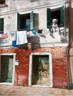 Pittura ad olio su tela, stile Antico Maestro, 40x30 pollici