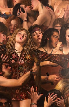 Liberated - Large Multi-Figure Painting with Entwined Bodies by Bruno Surdo
