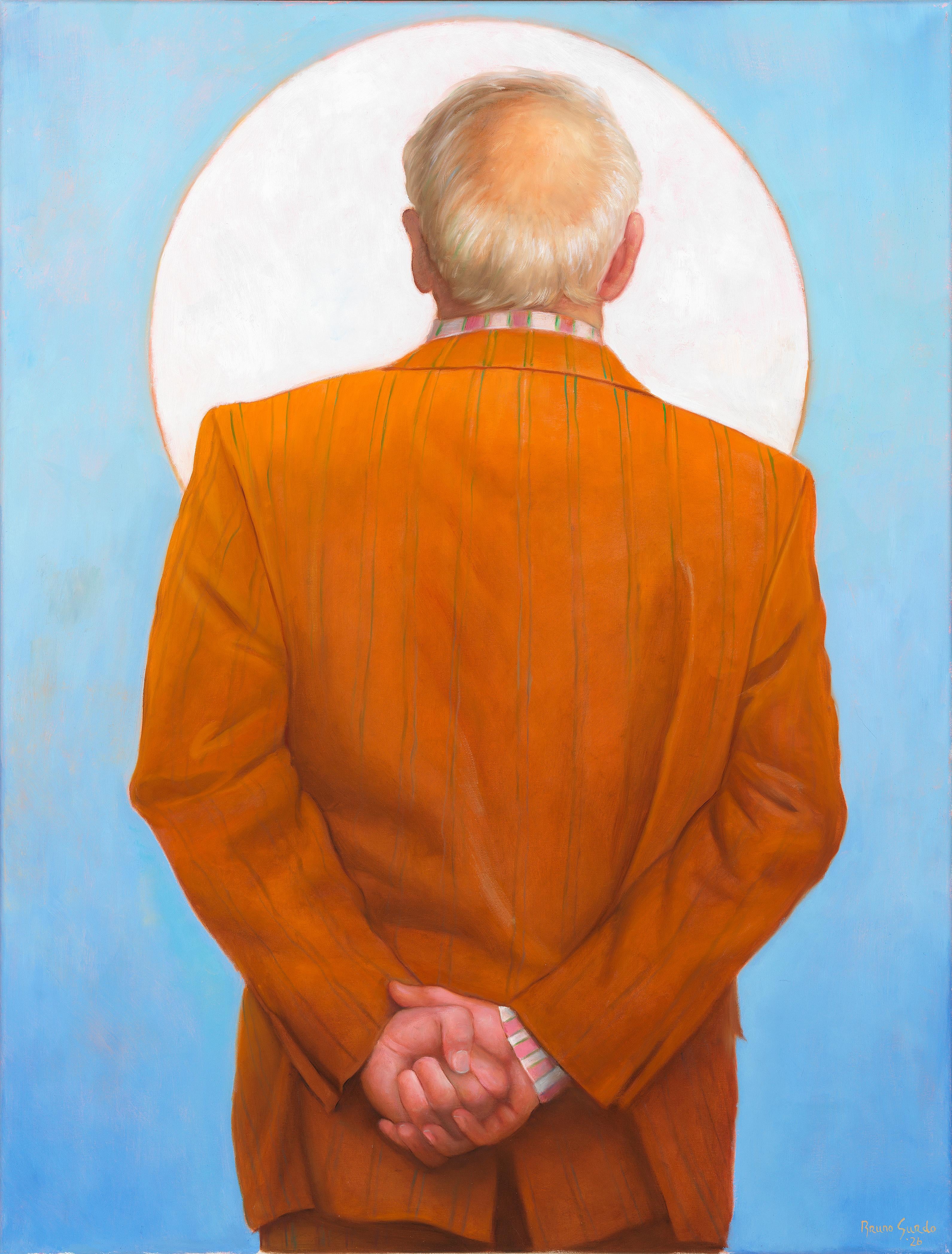 No Beginning No End, Solitary Figure, Posterior View, Original Oil on Canvas