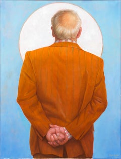 No Beginning No End, Solitary Figure, Posterior View, Original Oil on Canvas
