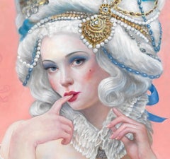 Seduction, Contemporary Oil Painting on Canvas, Signed, 40x30 in
