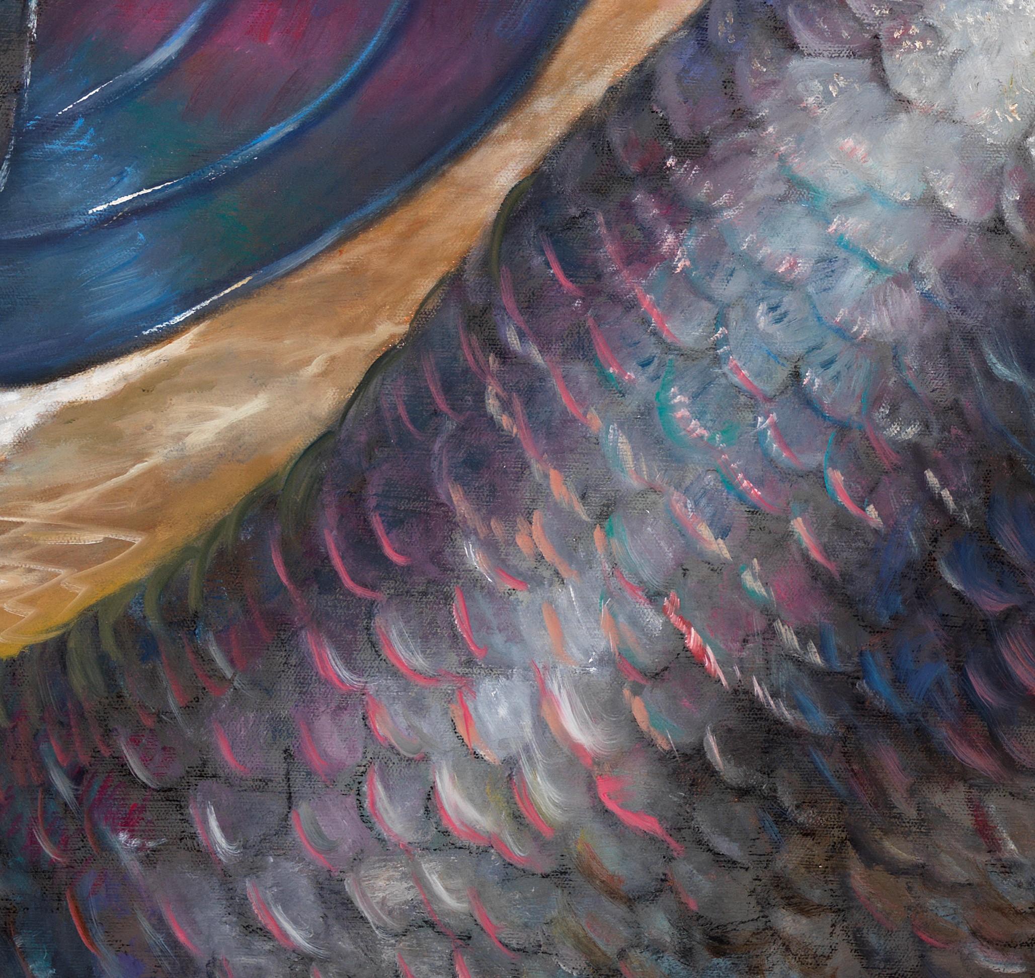 Sirena Sumergida - Sirena de pelo oscuro y piel clara que emerge del agua en venta 2
