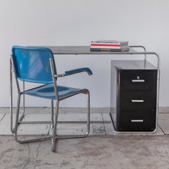 Bruno Weil B282 Tubular Steel Desk Designed for Thonet-Frères Paris, Early 1930s