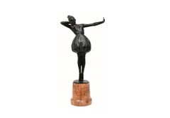 Bruno Zach (Austrian, 1891-1945), Bronze Sculpture of a Female Dancer