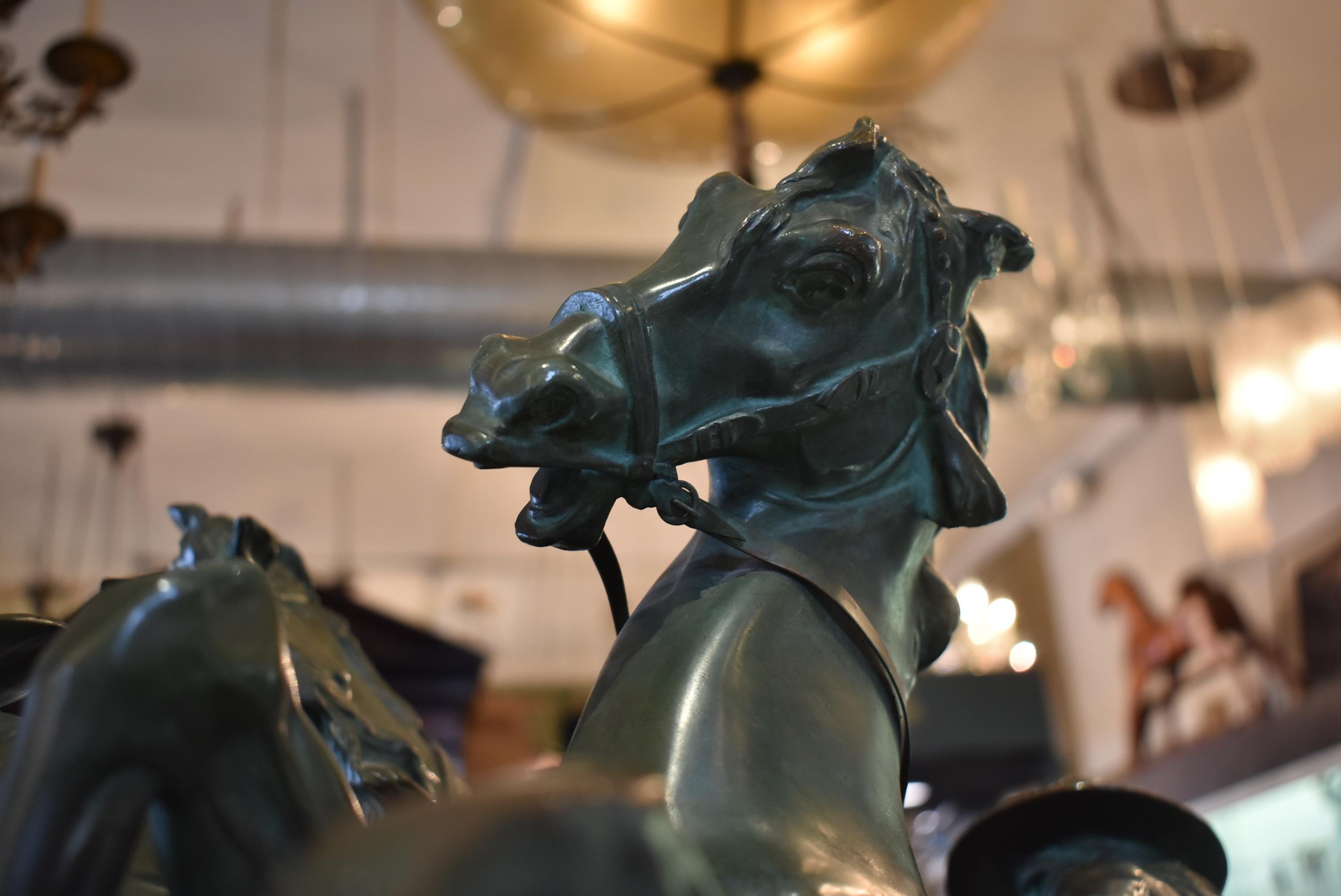 Bruno Zach Bronze Sculpture Horses and Cowboys 
