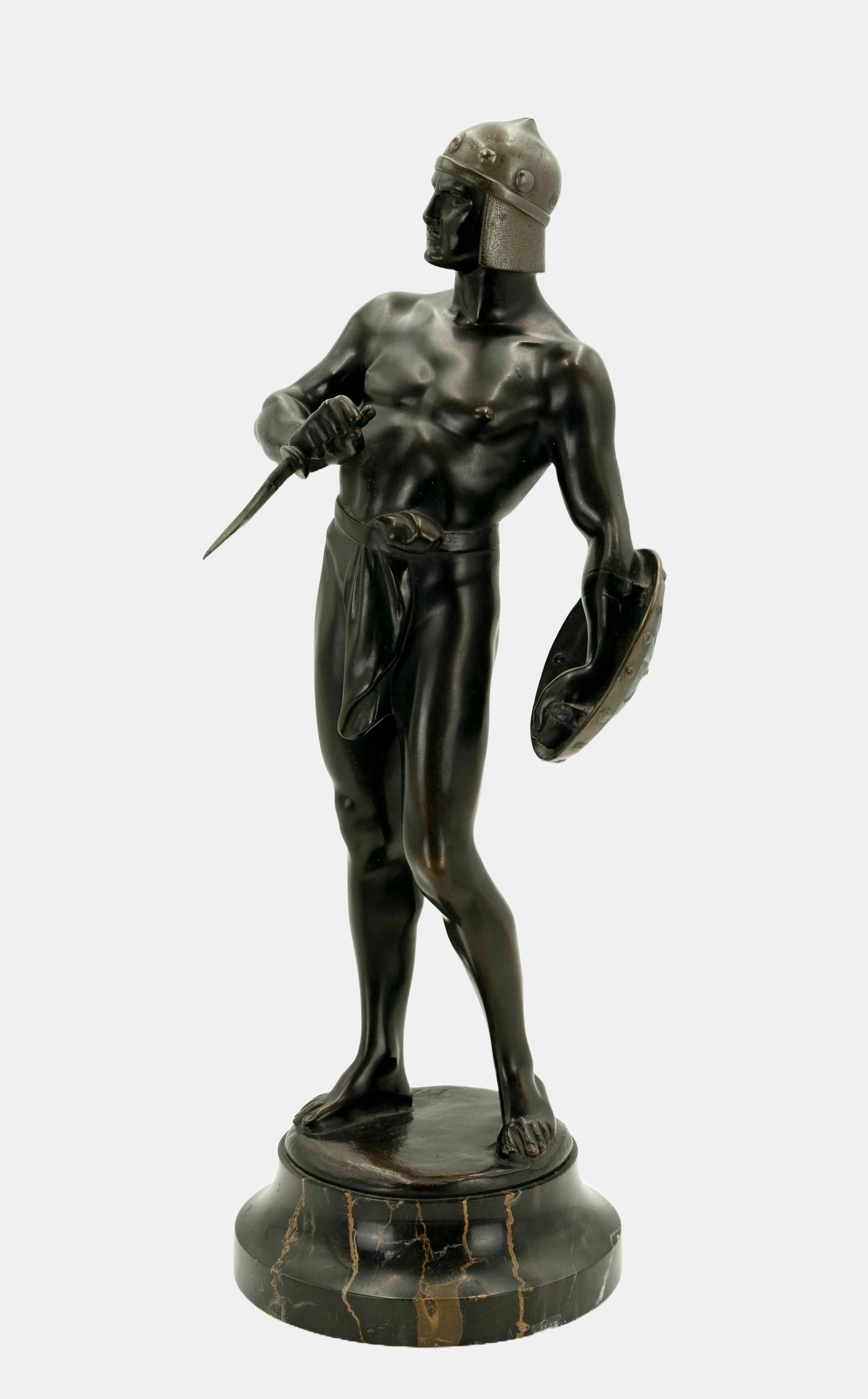 Gladiateur prêt à la bataille / - Prêt pour tout, - Sculpture de Bruno Zach