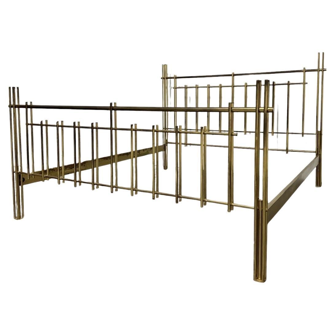Bruno Zevi International Letto Matrimoniale In Ottone Bed Brass 1970
s Regency