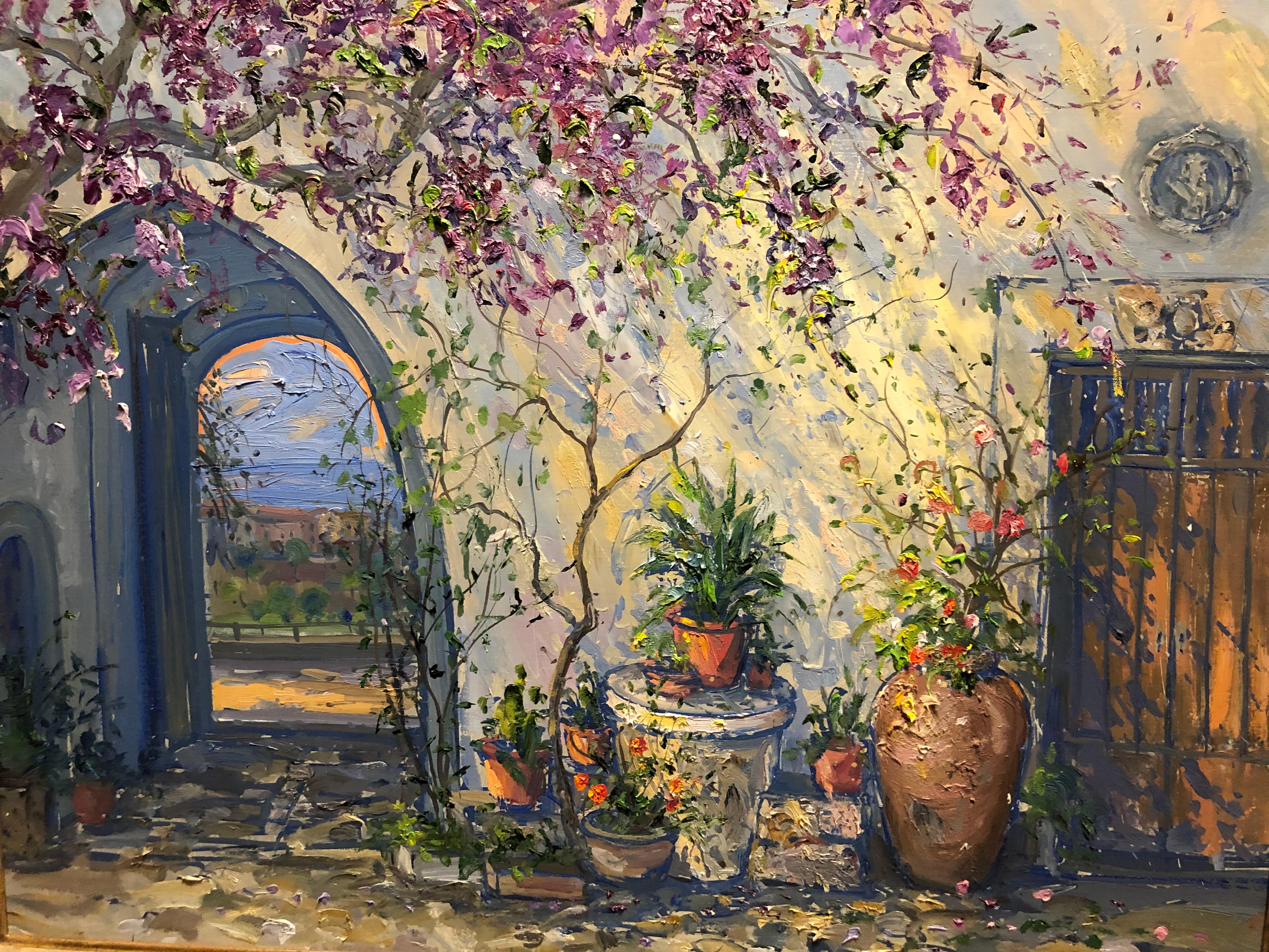 Bruno Zupan Landscape Painting - "Doorway at San Ferrandell, Mallorca"