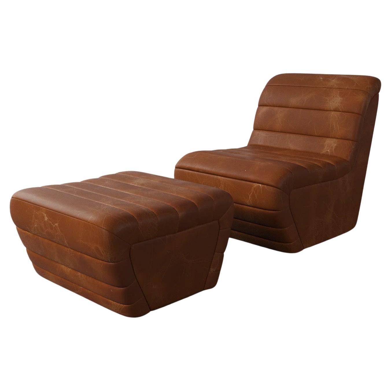 This perfectly proportioned lounge chair is inspired by midcentury Swiss design, reworked with a modernist perspective and upholstered with cleanly tailored horizontal channeling. Pair with the Brunoy ottoman for the ultimate in comfort. Listing