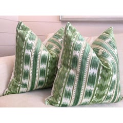 Brunschwig and Fils "Bayeaux" Velvet in Fern Down-Filled 12 x 24 " Pillow