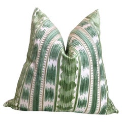 Brunschwig & Fils "Bayeaux" Samt in Farn Daunengefüllt 12 x 24 " Kissen