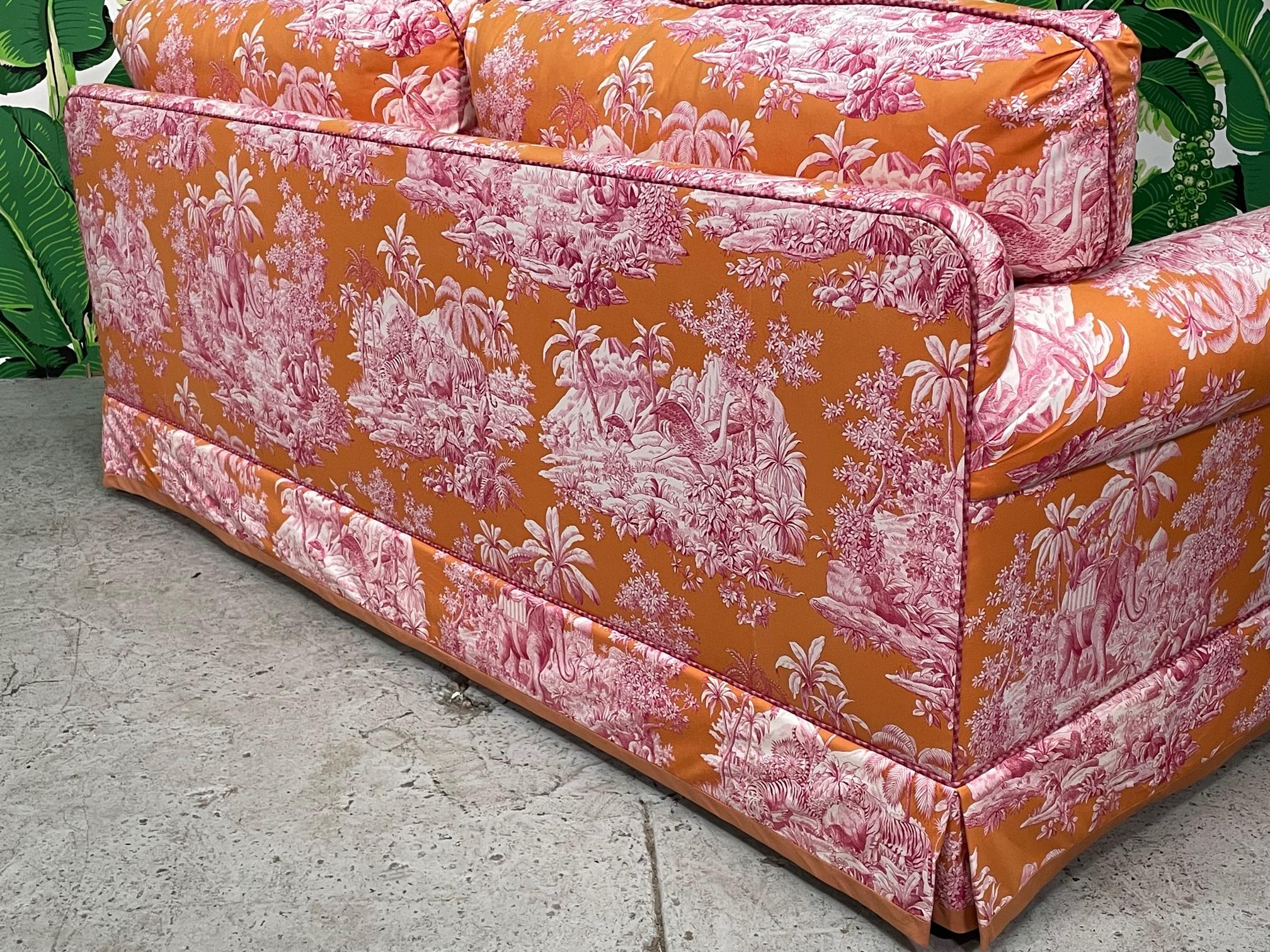 Brunschwig and Fils Chinoiserie Upholstered Sofa 1
