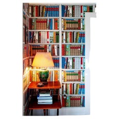 Brunschwig and Fils Les Biblioteques Multi Color Library Hand-Printed Wallpaper