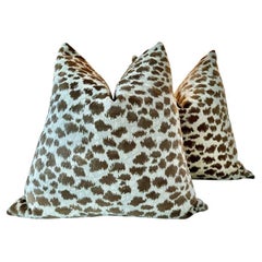 Brunschwig & Fils "Sambesi" in Chickory Brown Paar Daunenkissen mit Füllung