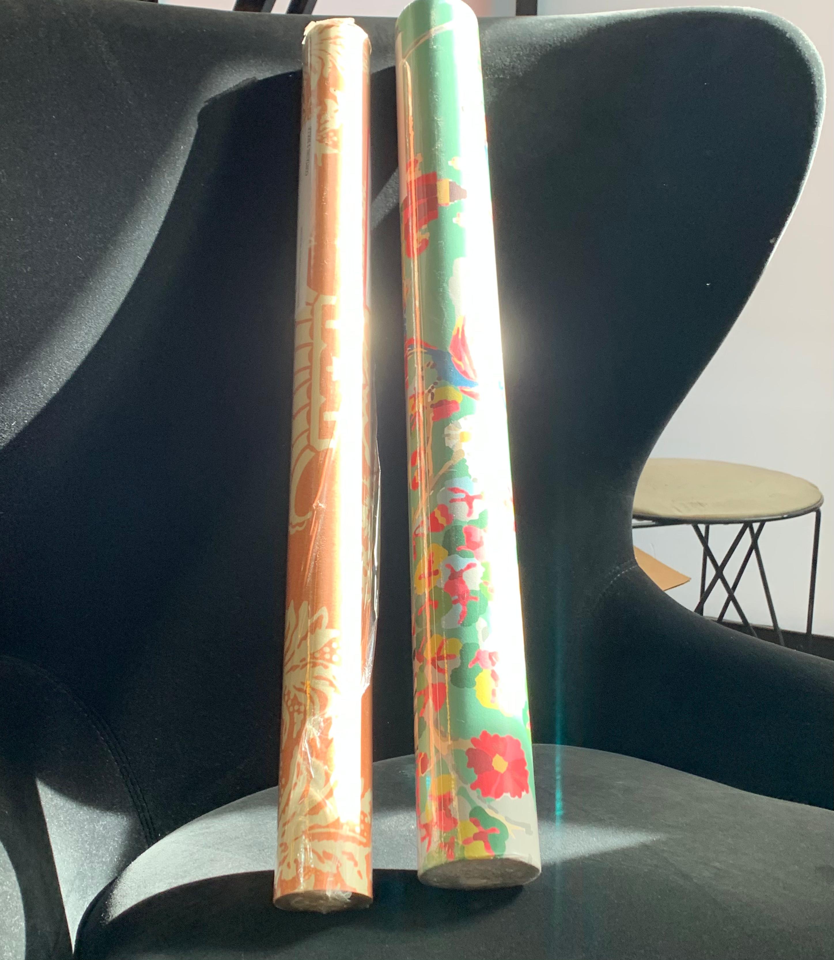 Brunschwig & Fils Chinoiserie Hand-Printed Xian Jade Wallpaper Double Roll For Sale 5