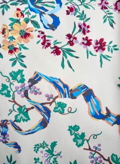 Brunschwig & Fils Clos de Vougeot Handprinted Wallpaper, Maury Paris, 1980