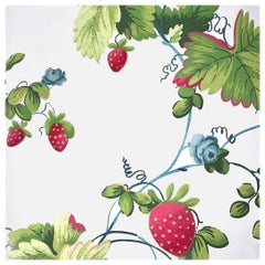 Retro Brunschwig & Fils Historic Deerfield Massachusetts Berries A La Mode Wallpaper