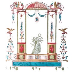 Brunschwig & Fils Les Sylphides, 1794, Hathaway House, Handbedruckte Wandteppich