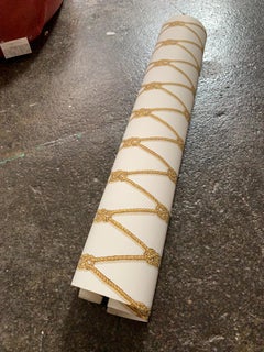 Brunschwig & Fils Nautical Knot Trellis White & Yellow Vintage Wallpaper