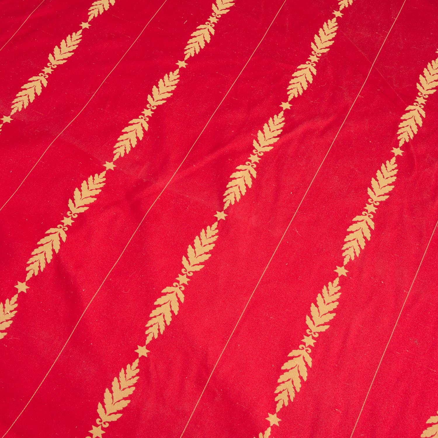 Napoléon III Brunschwig & Fils - Tissu de soie en satin rouge et or créé pour la Maison Blanche en vente