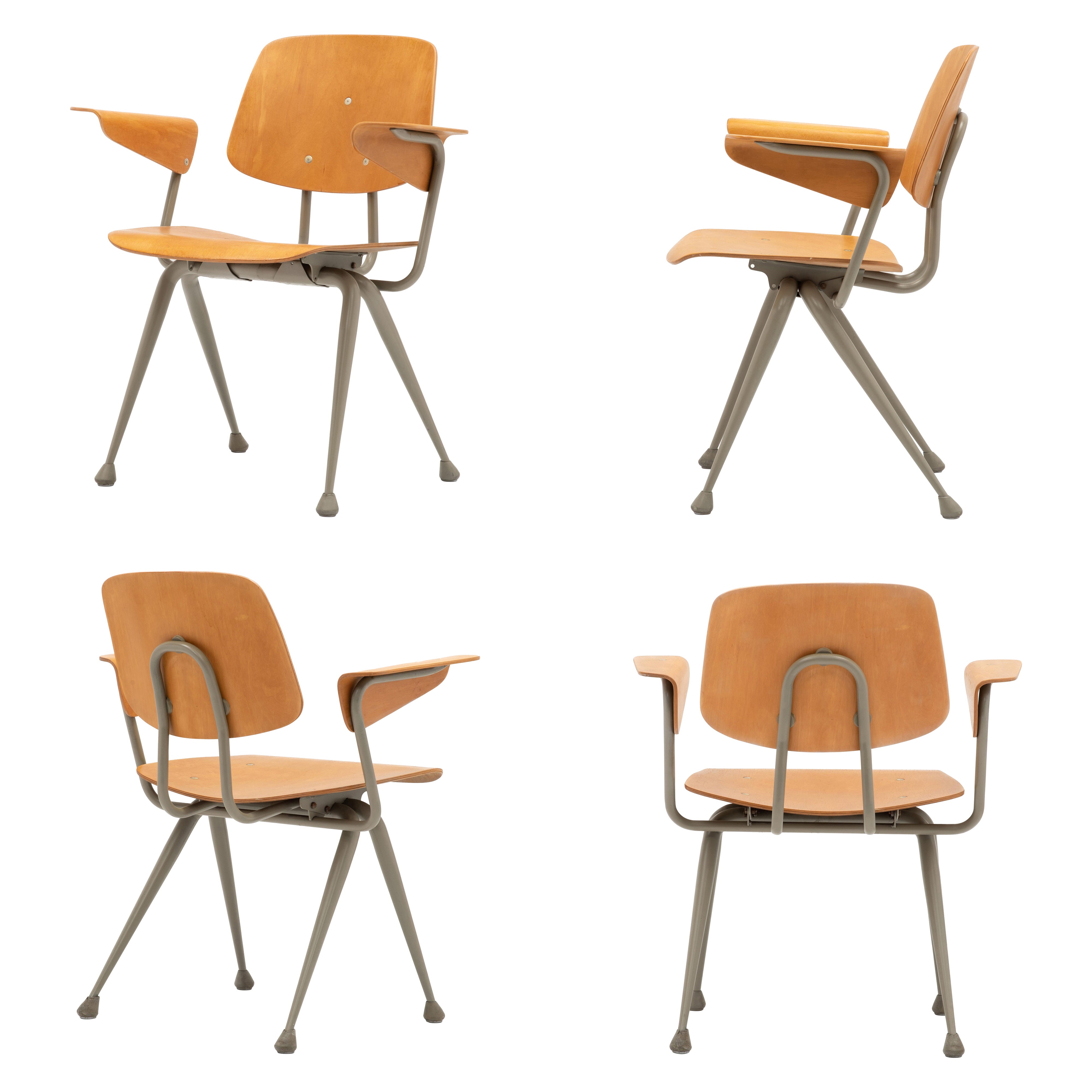 Brunswick Maple Plywood Armchairs After Eames DCM Jean Prouve - a Set of Four im Angebot