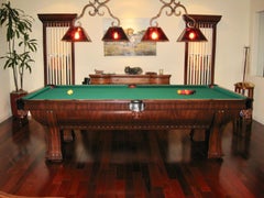 Mesa de billar Brunswick Marquette de nogal con accesorios