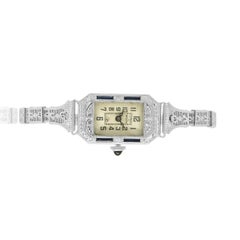 Brunvil 14 Karat White Gold Deco Watch