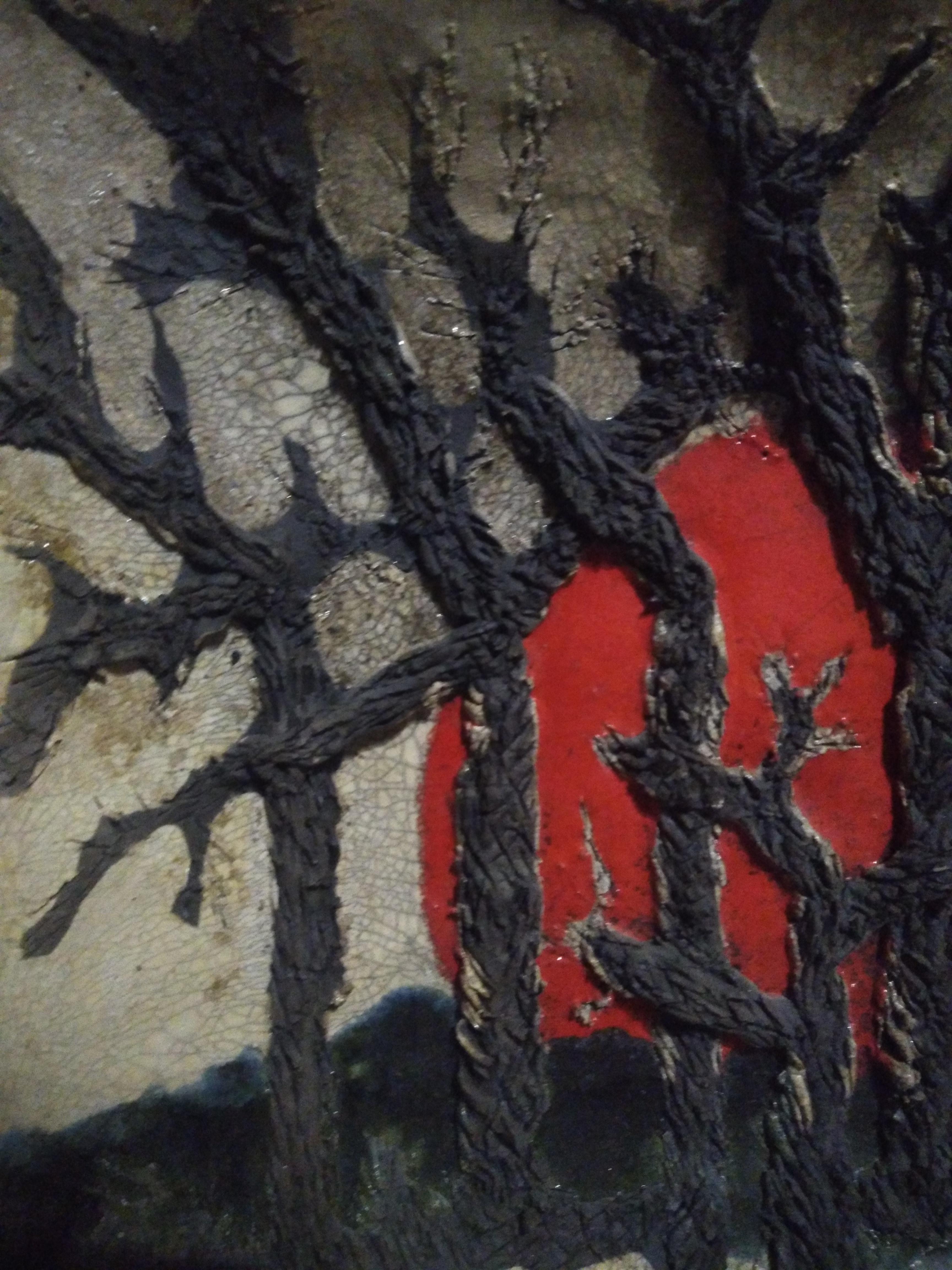 Bruny Graves Raku Art Plate In Good Condition For Sale In Pasadena, TX