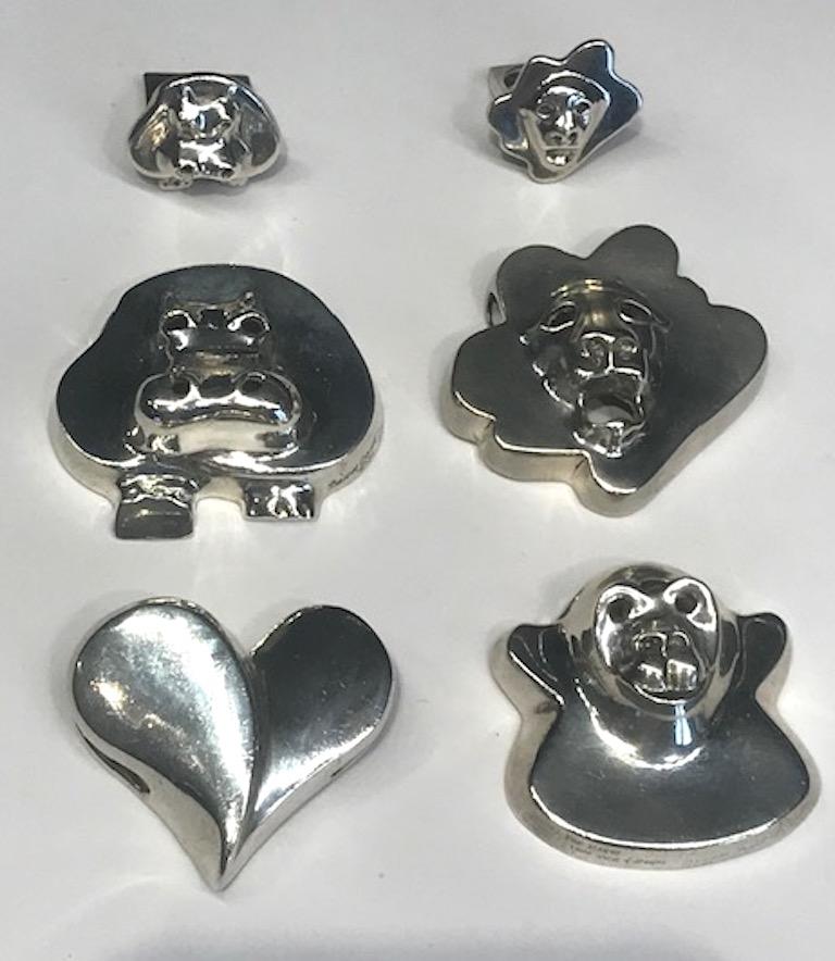 Brusca - Dante Sterling Silver Zoo Series Gorilla Pendant Necklace For Sale 5