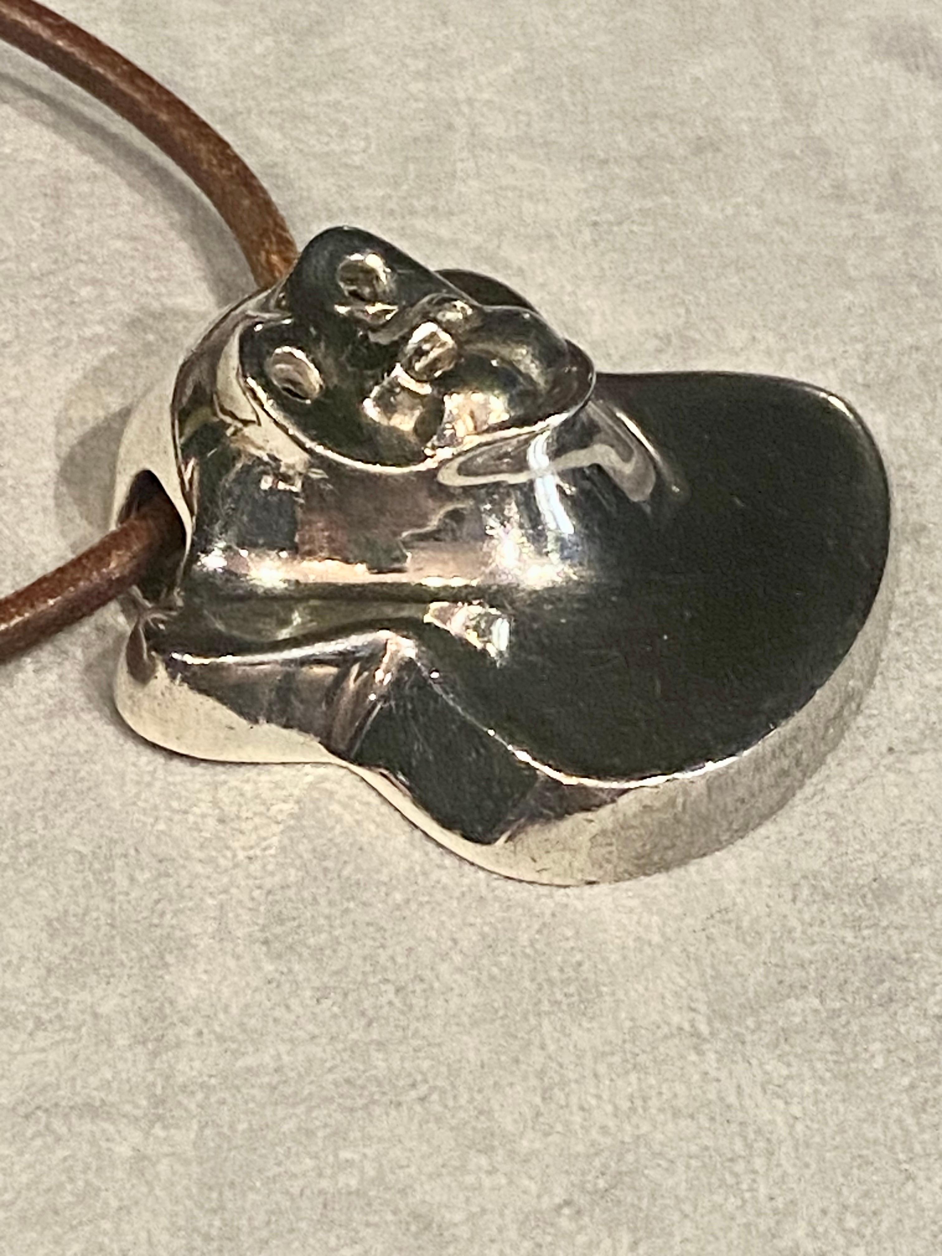 Brusca - Dante Sterling Silber Zoo Serie Gorilla Anhänger Halskette im Angebot 3