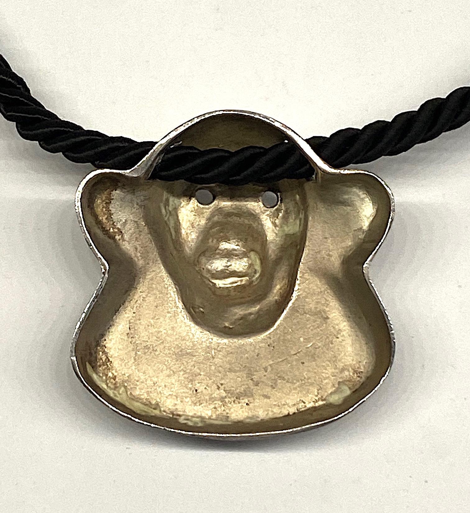 Brusca - Dante Sterling Silver Zoo Series Gorilla Pendant Necklace For Sale 1