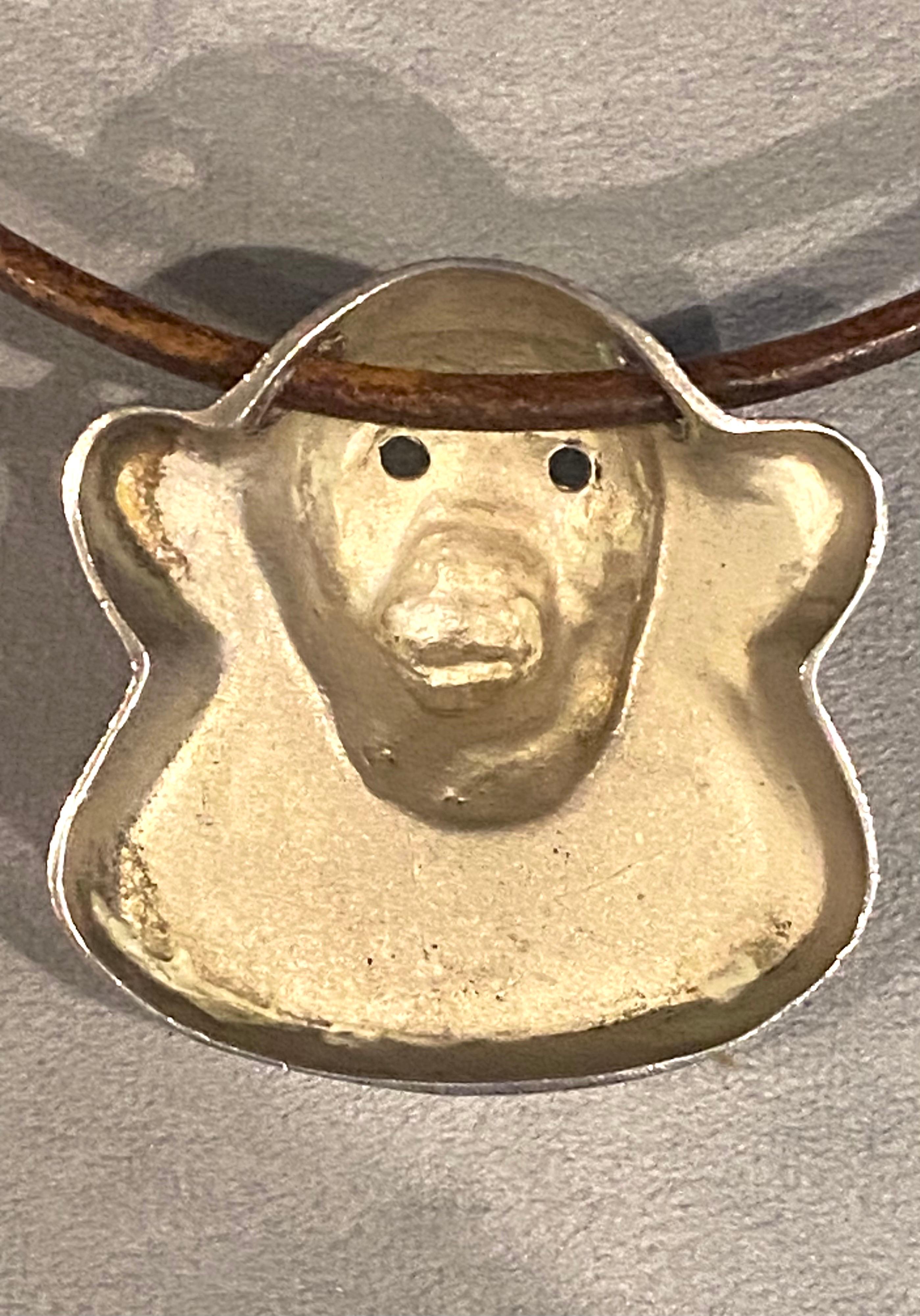 Brusca - Dante Sterling Silber Zoo Serie Gorilla Anhänger Halskette im Angebot 5