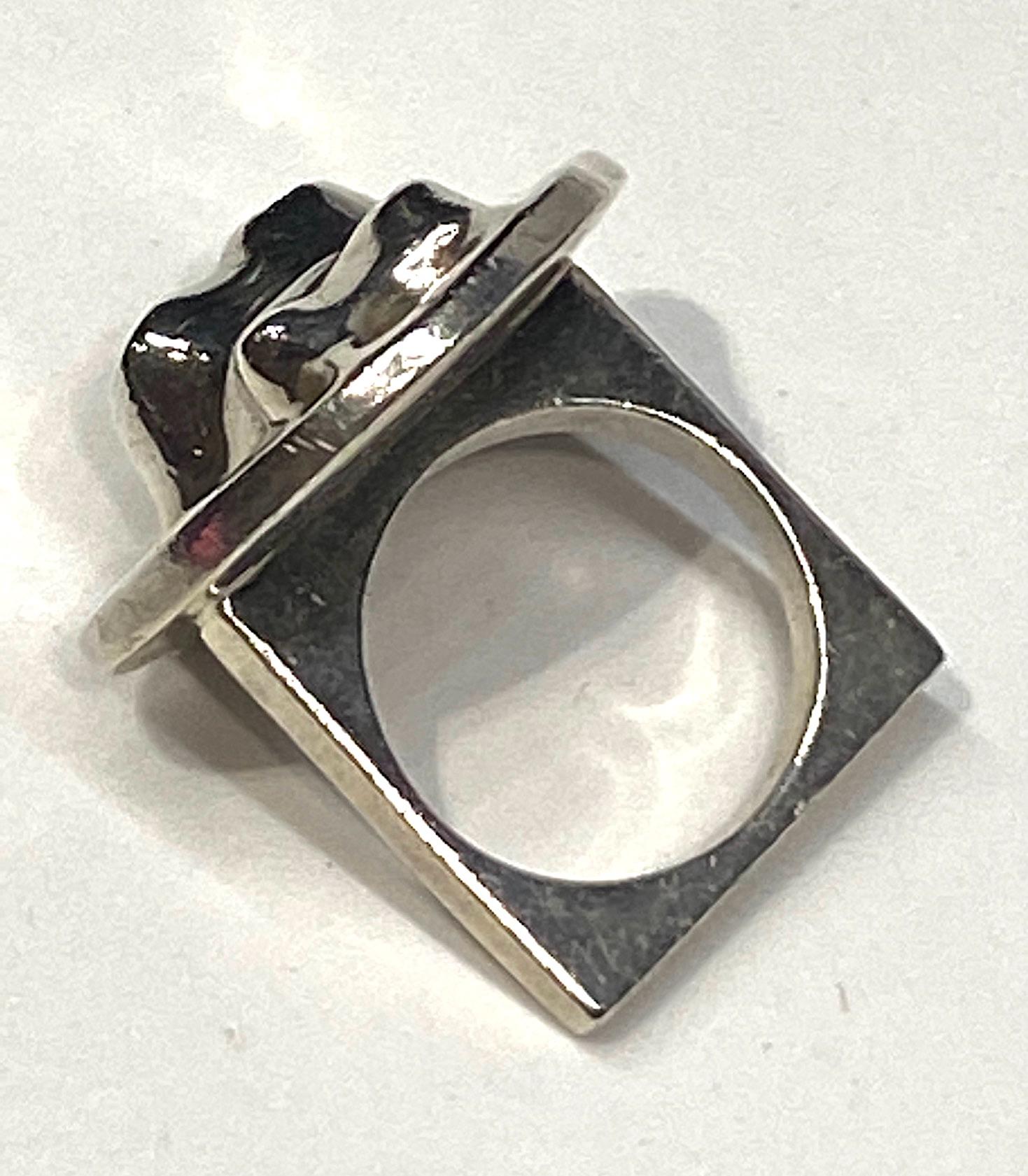 Brusca - Dante Sterling Silver Zoo Series Hippopotamus Ring from 1976 1