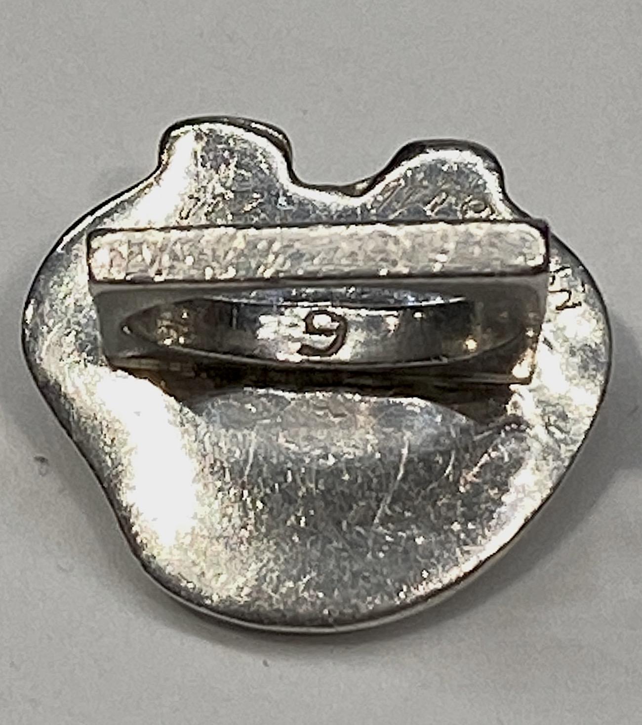 Brusca - Dante Sterling Silver Zoo Series Hippopotamus Ring from 1976 2