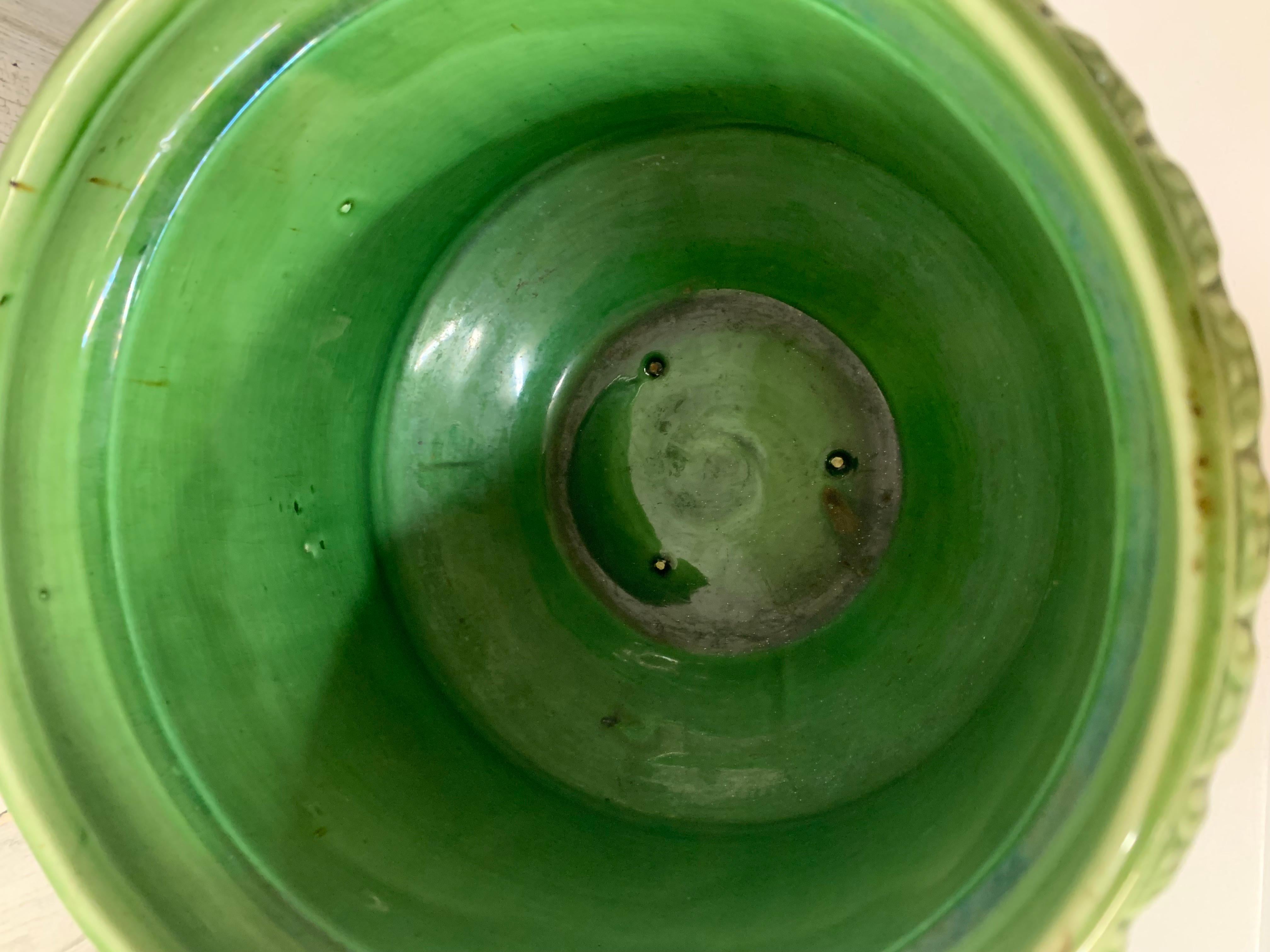 Brush McCoy Blended Majolica Jardiniere In Good Condition For Sale In Denton, TX