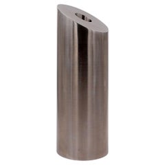 Brushed Aluminium large vase H:40cm