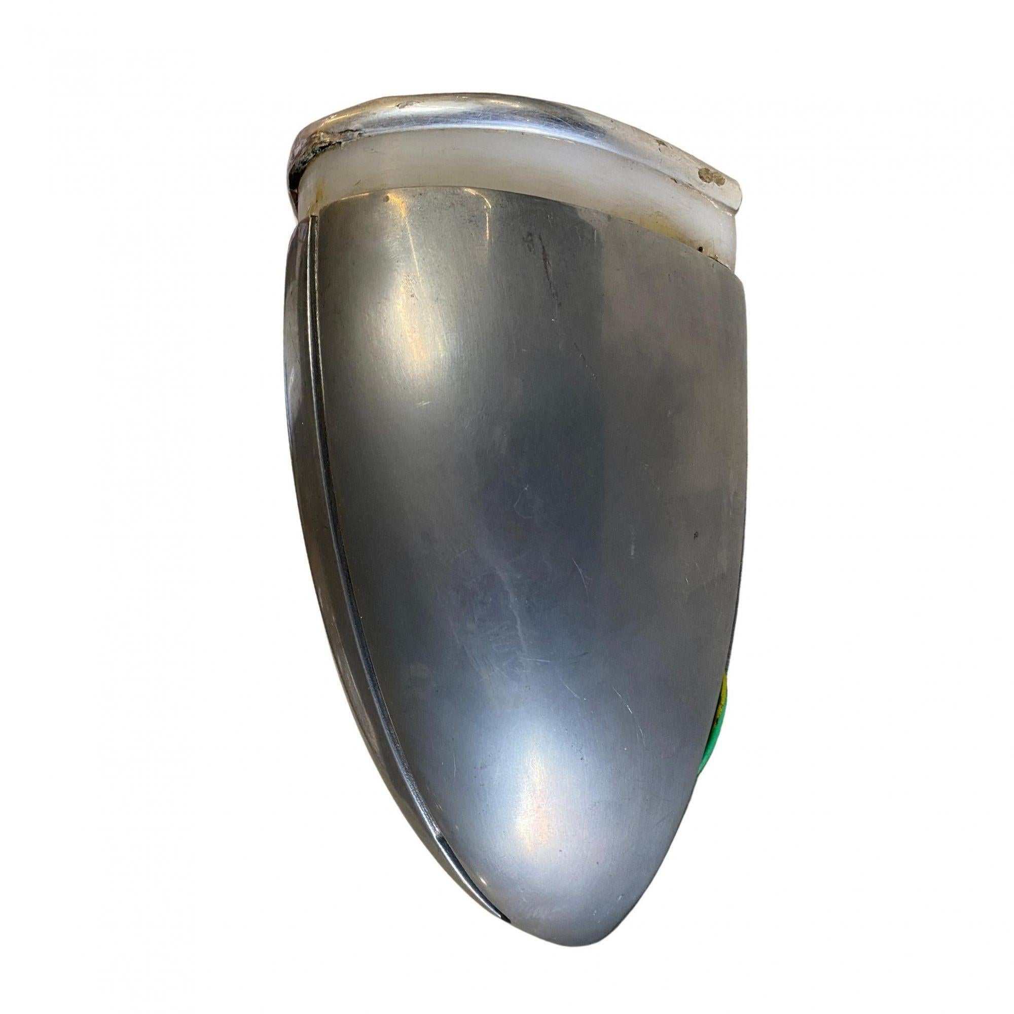 Mid-20th Century Brushed Aluminum Art Deco Stream Wall Sconces, 20 Available For Sale