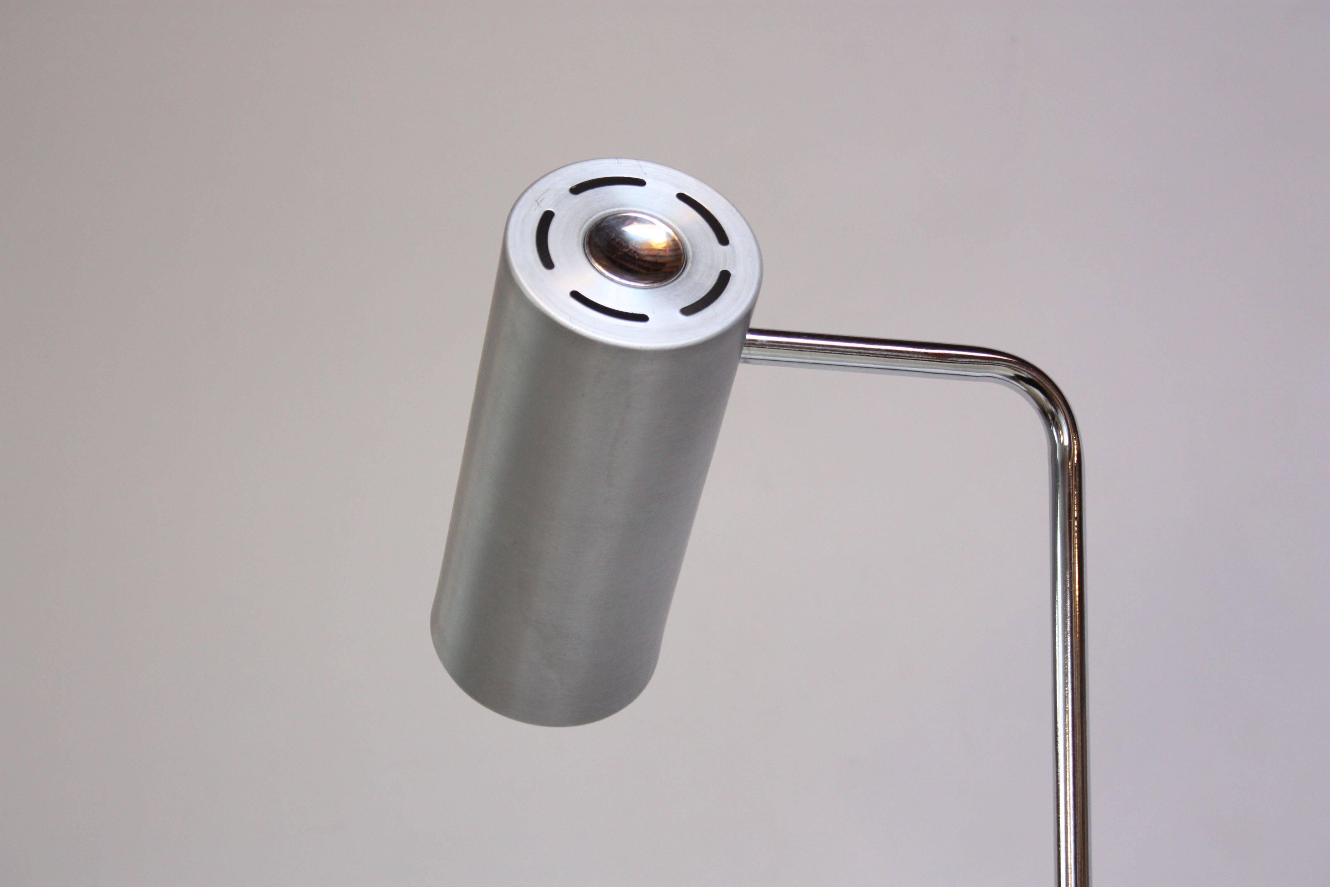 Brushed Aluminum Floor Lamp by Paul Mayen for Habitat In Good Condition In Brooklyn, NY