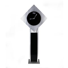 Brushed Aluminum Infinity Clock with Stand