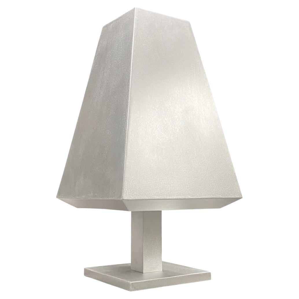 Brushed Aluminum Pyramid Mount Lamp by Lesser Miracle For Sale