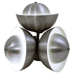 Brushed Aluminum Table Lamp in the Style of Verner Panton