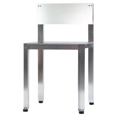 Silla CANTO de aluminio anodizado cepillado de Luiz Solano, Brasil 2023