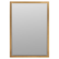 Brushed Brass Framed Beveled Glass Mirror