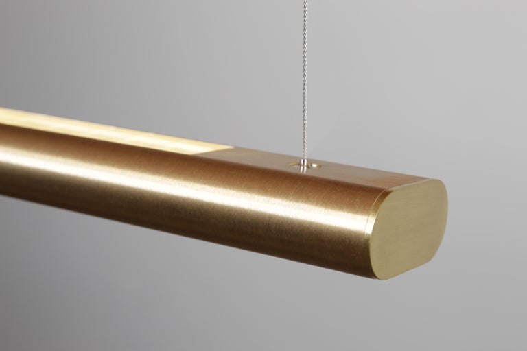 Brushed Brass Linear Light, Modern and Minimal Horizontal Yakata