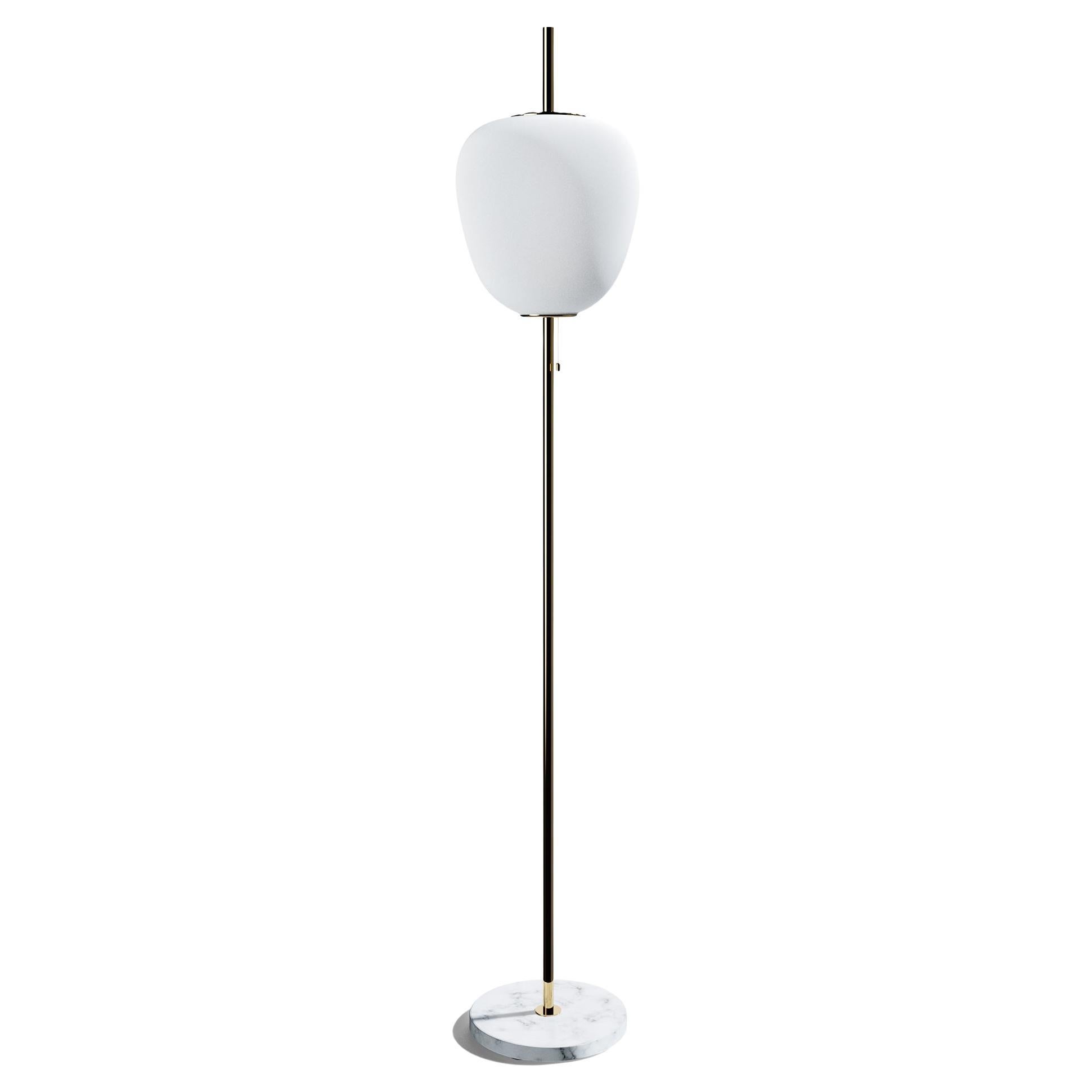 Brushed Brass Tall J14 Floor Lamp by Disderot For Sale